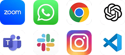 App-Raster mit beliebten Apps