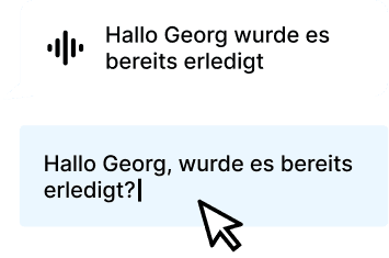Chat-Beispiel: automatische Zeichensetzung