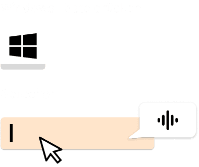 Windows-Taste drücken und sprechen