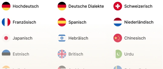 Supported languages